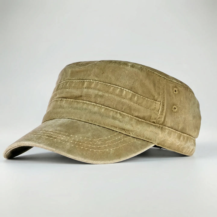 Campayne - Gorra militar vintage de copa plana