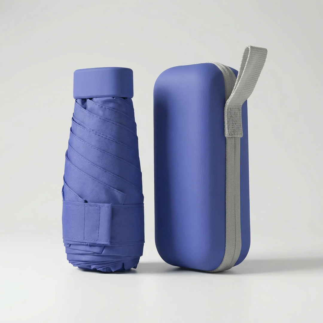 Canopiq - Paraguas de viaje compacto plegable con funda