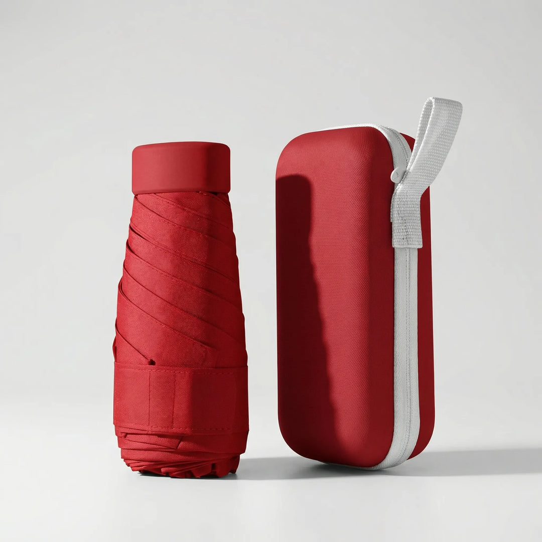 Canopiq - Paraguas de viaje compacto plegable con funda