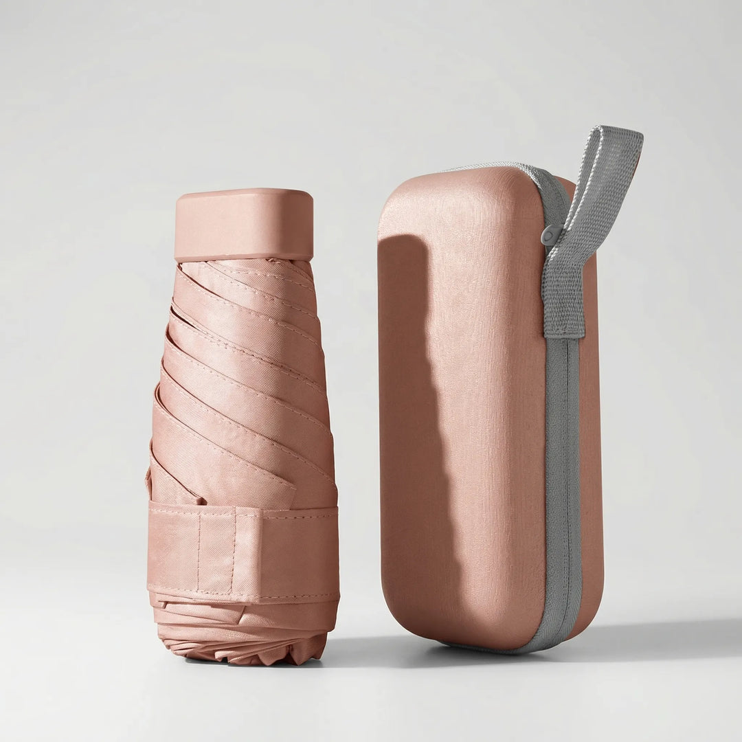 Canopiq - Paraguas de viaje compacto plegable con funda