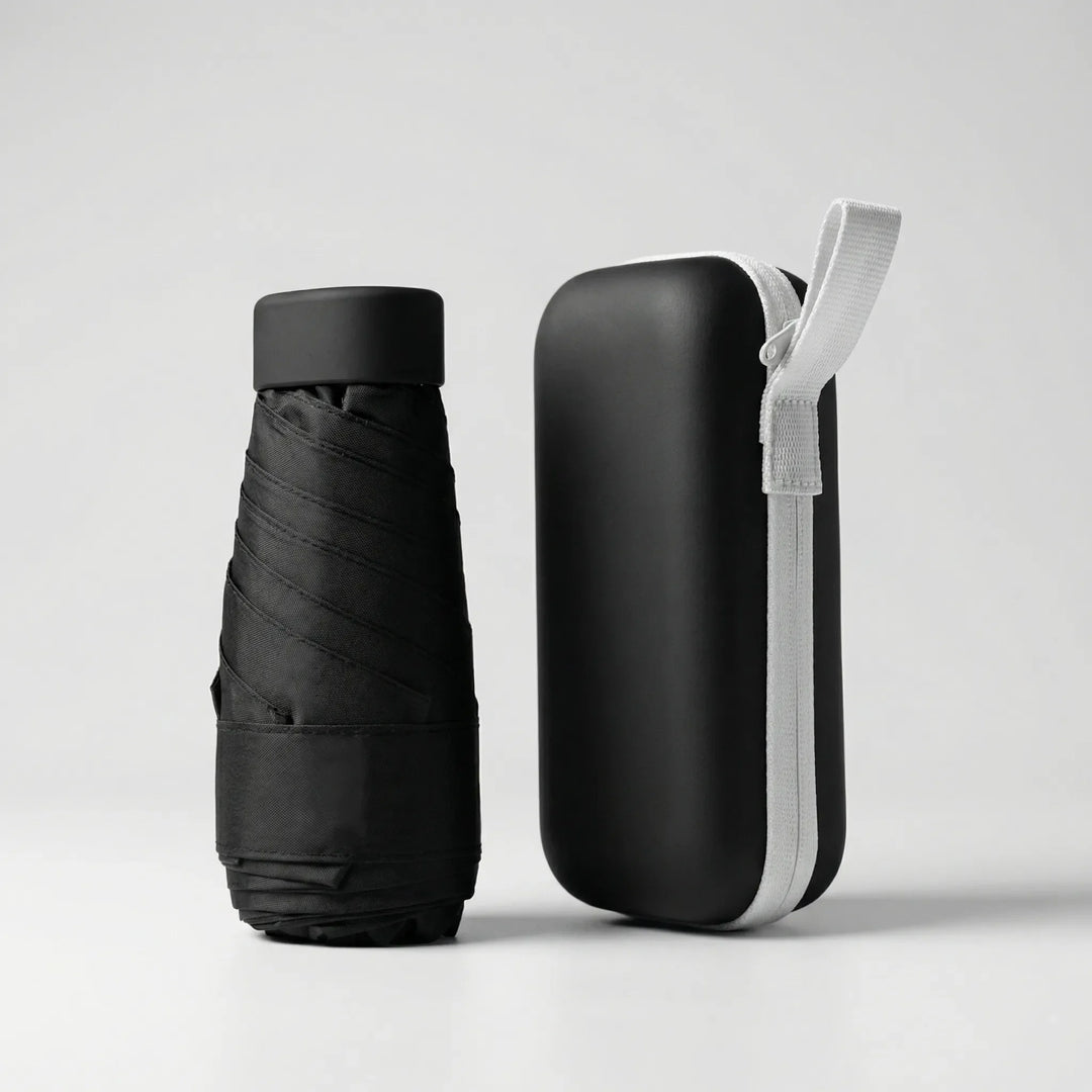 Canopiq - Paraguas de viaje compacto plegable con funda