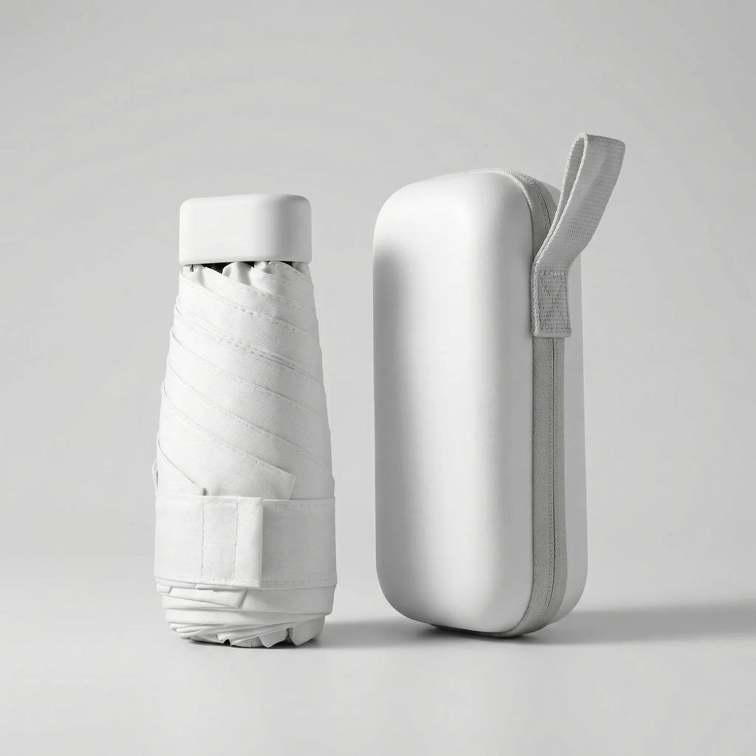 Canopiq - Paraguas de viaje compacto plegable con funda