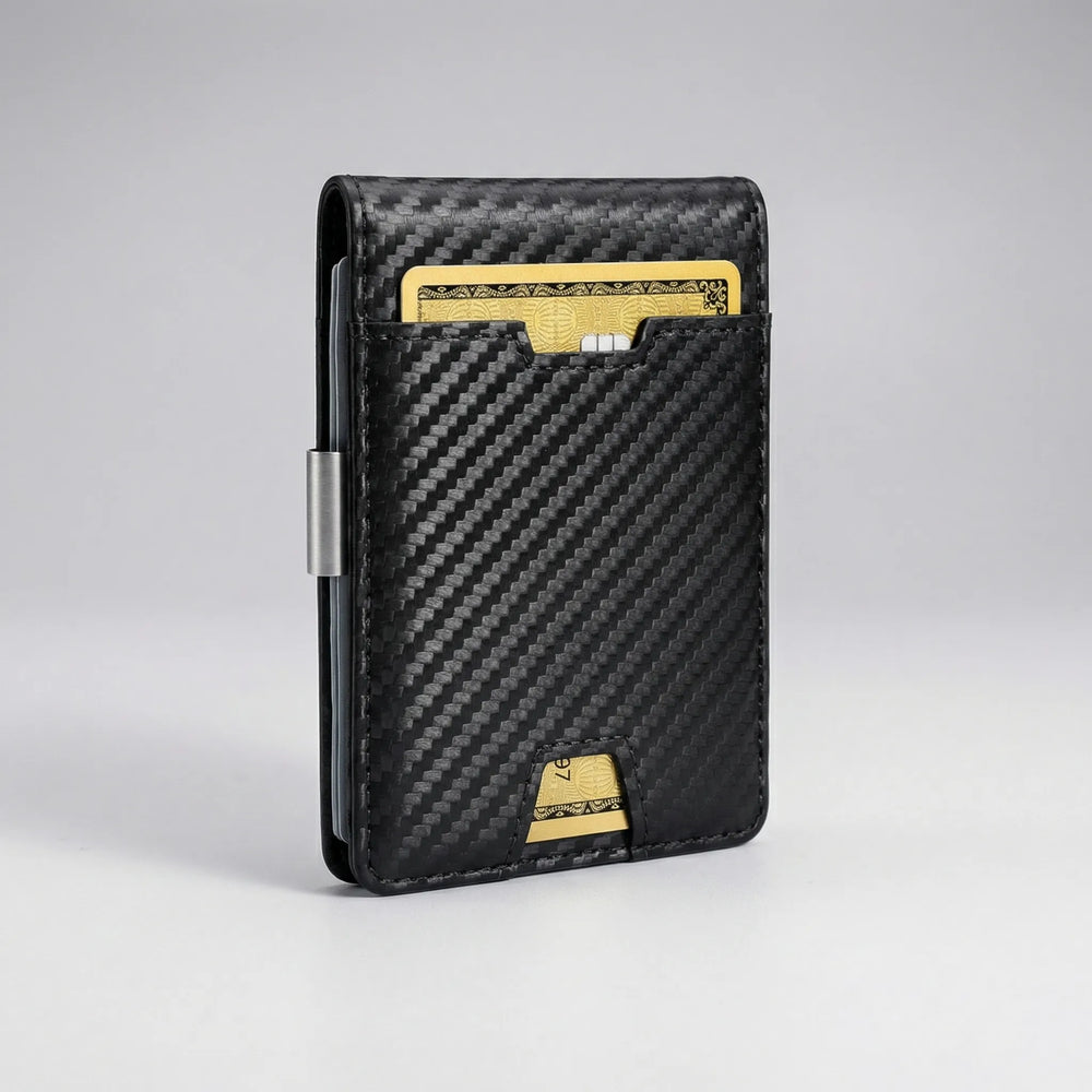 Cardura - Cartera delgada plegable con clip para billetes