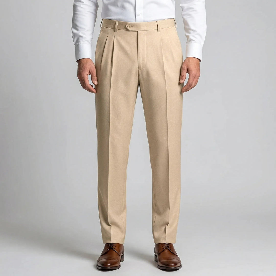 Pantalones de verano plisados ​​de corte relajado Casualve
