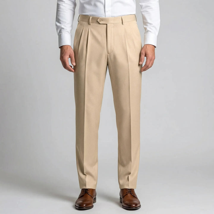 Pantalones de verano plisados ​​de corte relajado Casualve
