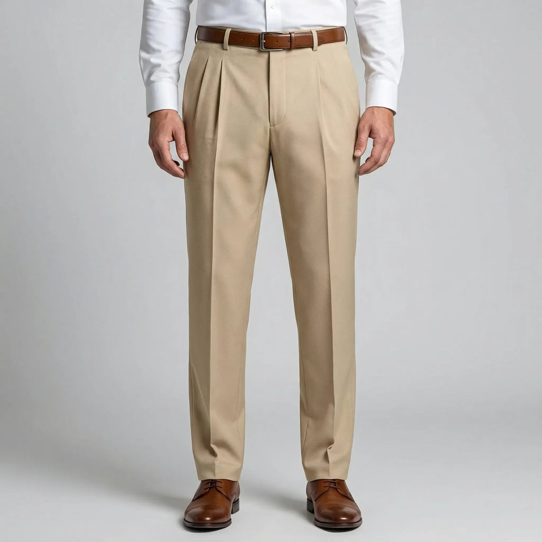 Pantalones de verano plisados ​​de corte relajado Casualve