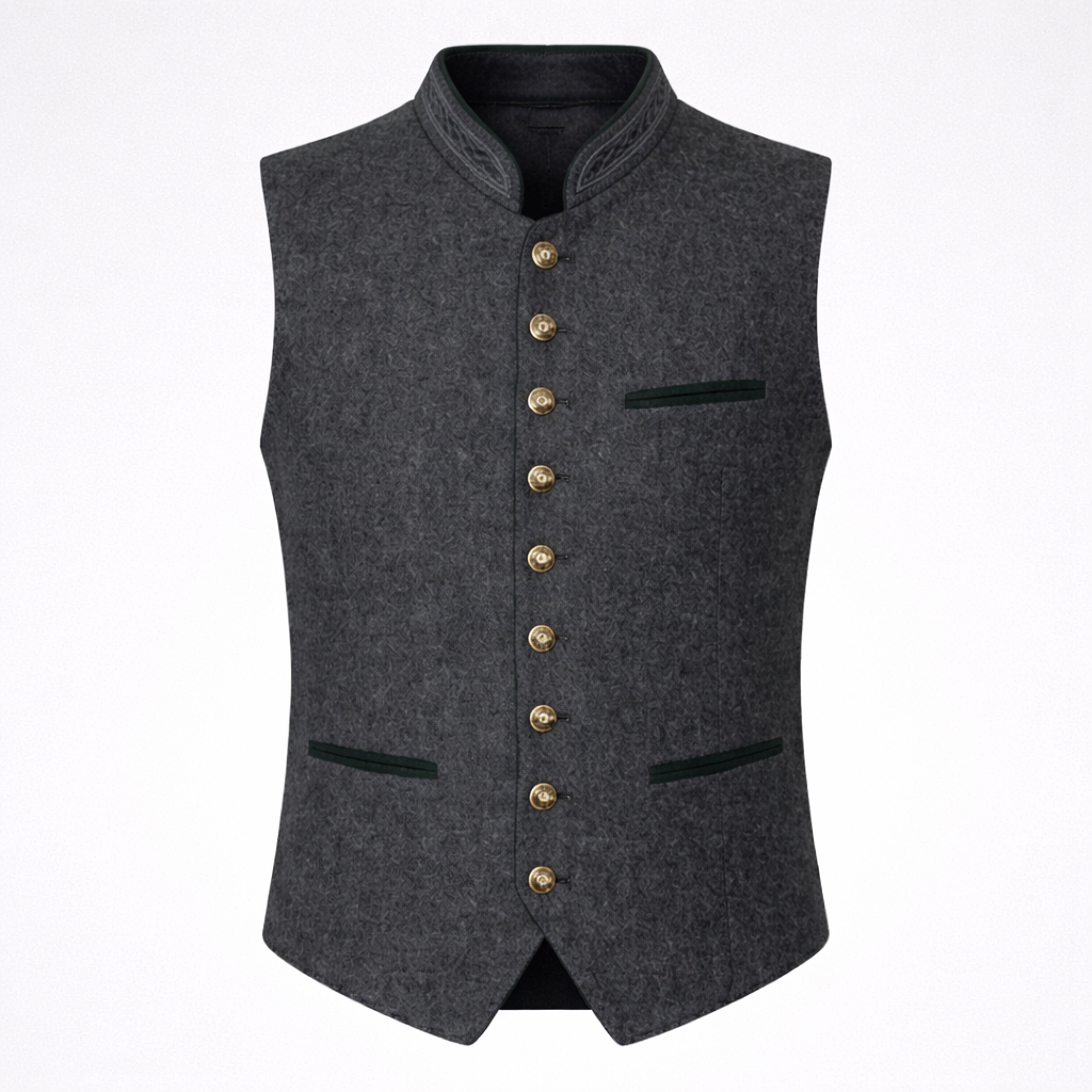 Chalecos de Cuello Alto con Botones para Hombres