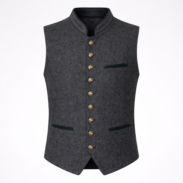 Chalecos de Cuello Alto con Botones para Hombres