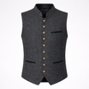Chalecos de Cuello Alto con Botones para Hombres