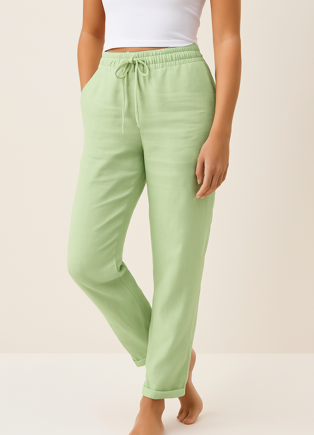 Pantalones de mezcla de lino: elegancia natural para cualquier ocasión