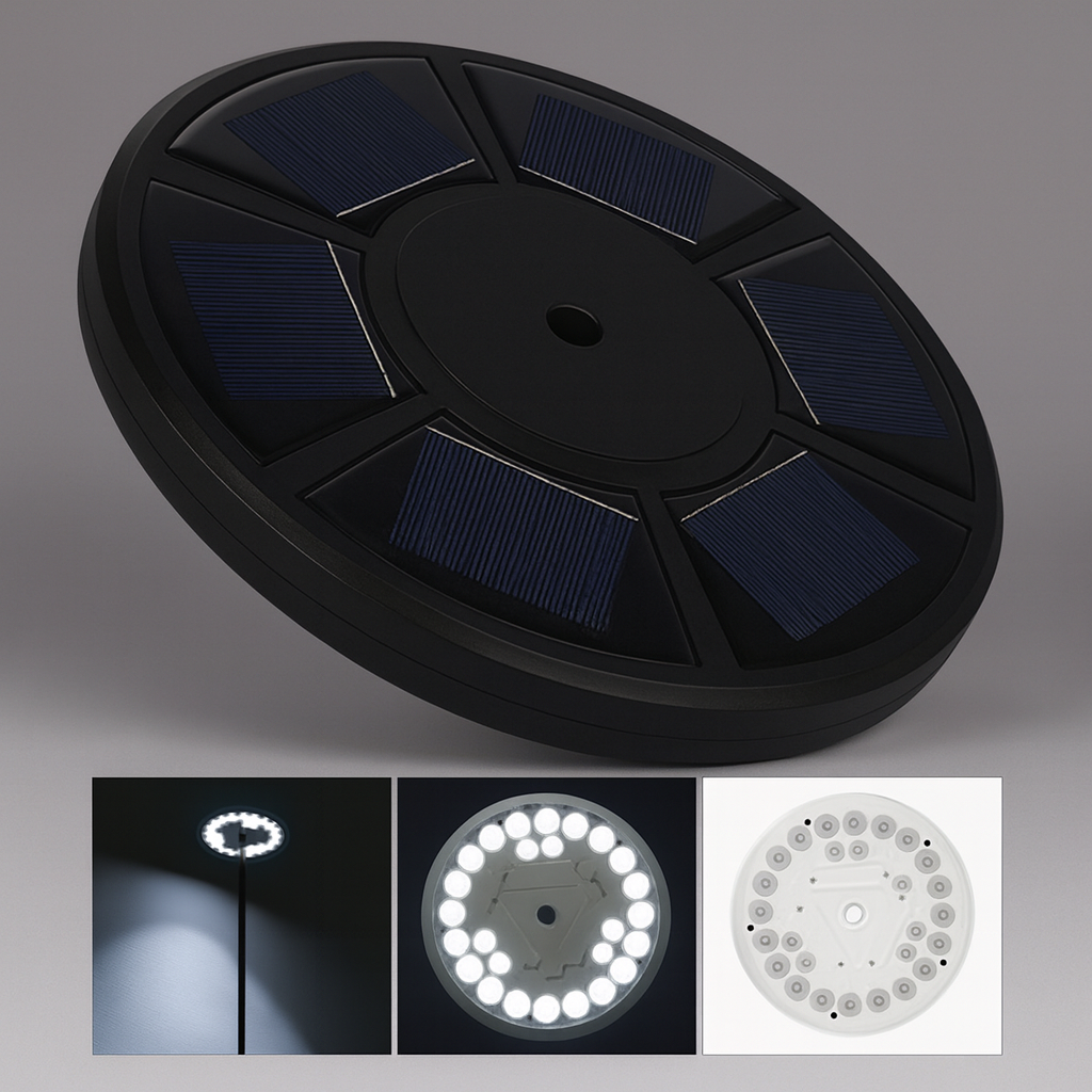 26 LUCES LEDS DE LUZ DE BANDERA ALIMENTADA POR SOL