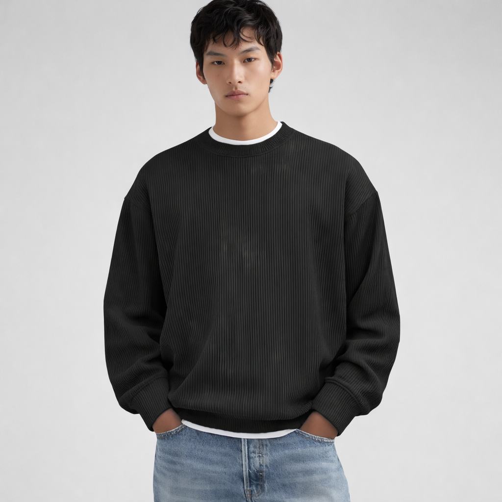 Suéter de Cuello Alto para Hombre Elegante Sencillo Tejido