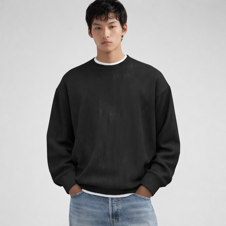 Suéter de Cuello Alto para Hombre Elegante Sencillo Tejido