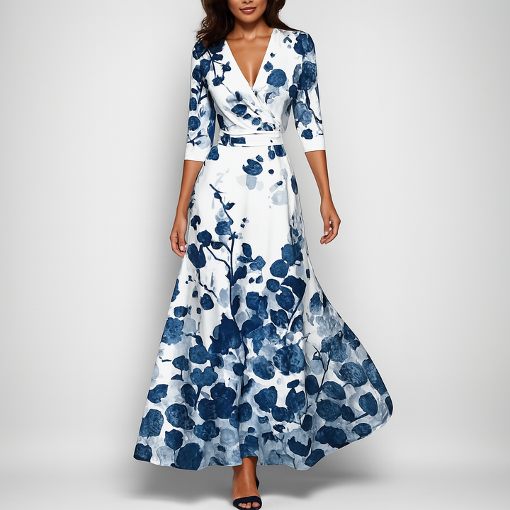 Vestido Maxi Bohemio con Cuello en V Listo para el Verano