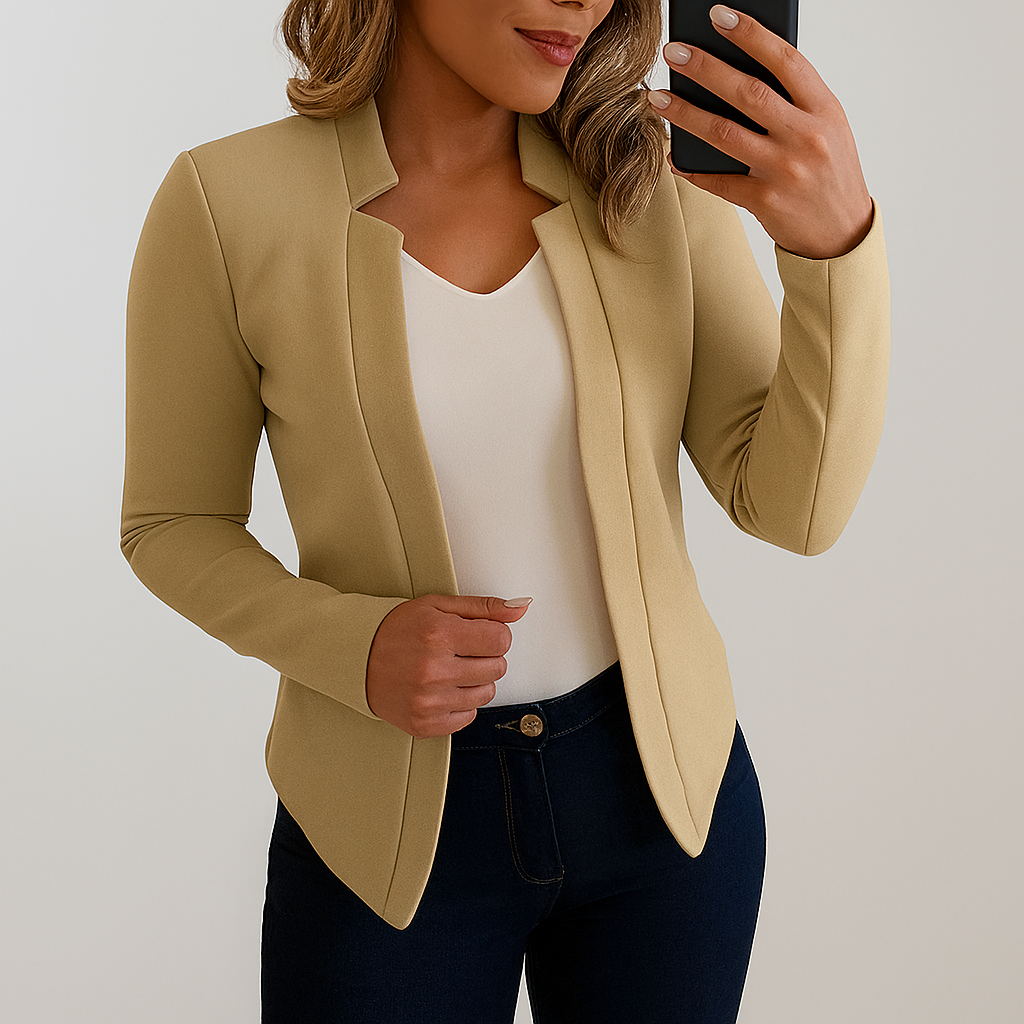 Blazer ligero de corte entallado para mujer, vista completa