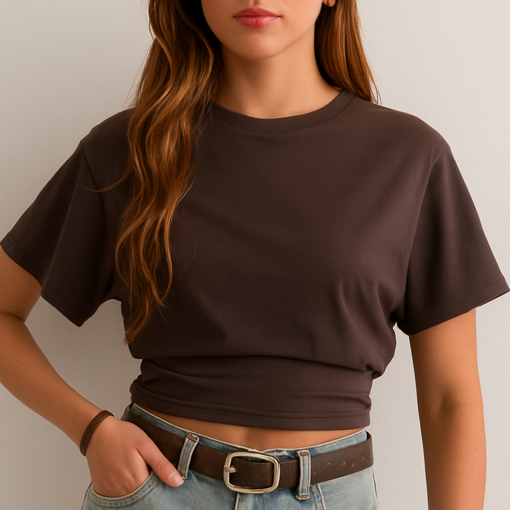 Camiseta de Verano Clásica Cuello Redondo