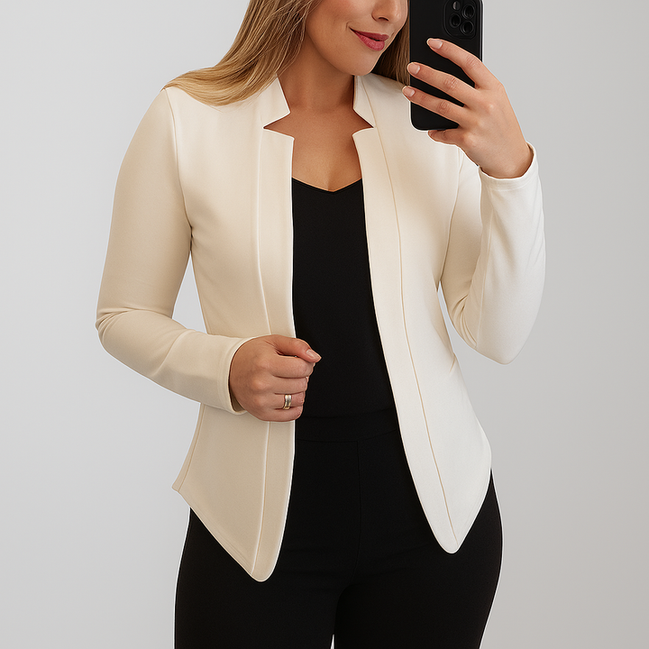Blazer ligero de corte entallado para mujer, vista lateral