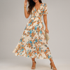 Vestido midi con estampado floral