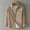 Blusa Casual de Manga Larga con Bolsillo en el Pecho para Mujeres