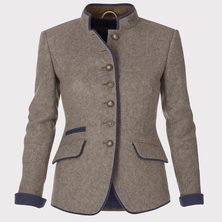Chaqueta de Manga Larga para Mujeres – Capa Elegante de Color Sólido