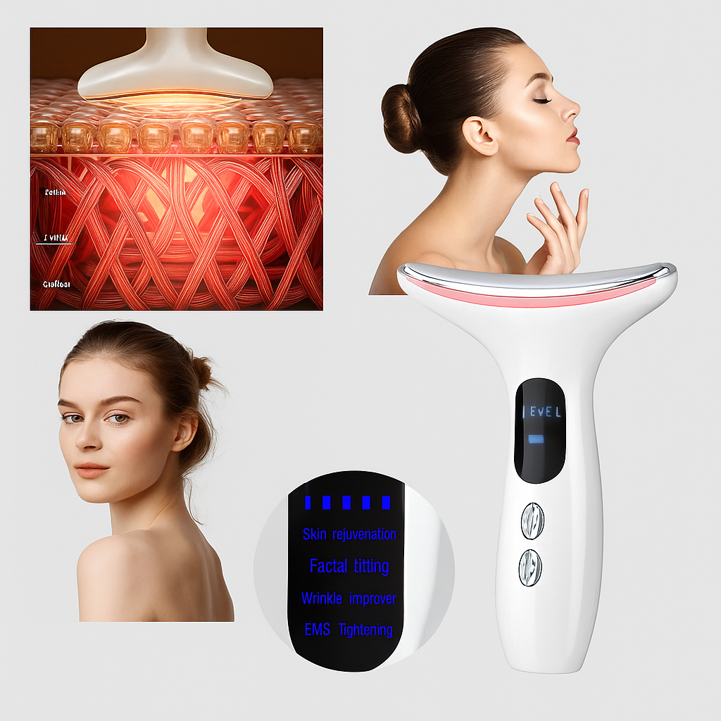 Dispositivo de Cuello y Cara – Herramienta de Cuidado de Piel Compacta