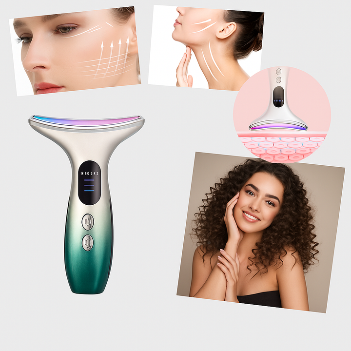 Dispositivo de Cuello y Cara – Herramienta de Cuidado de Piel Compacta