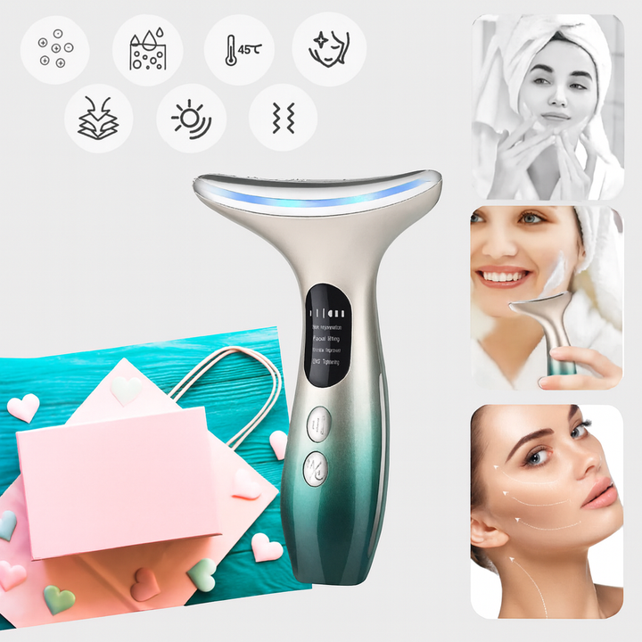 Dispositivo de Cuello y Cara – Herramienta de Cuidado de Piel Compacta
