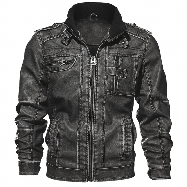 Chaqueta de Cuero para Motocicleta Premium para Hombres