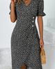 Vestido largo de mezcla de algodón ligero para mujer