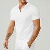 Camiseta con media cremallera polo para hombres