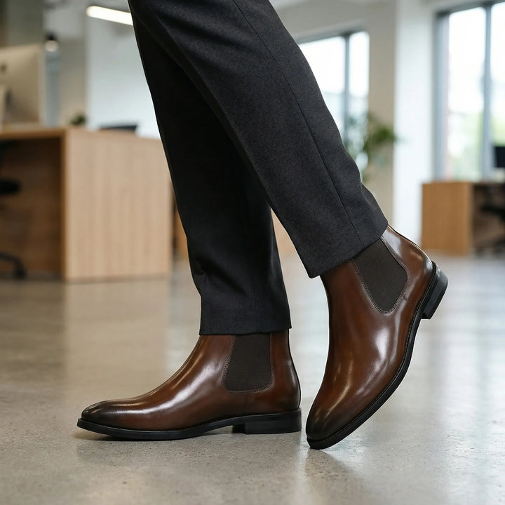 Chelsaro - Botín Chelsea clásico para hombre sin cordones