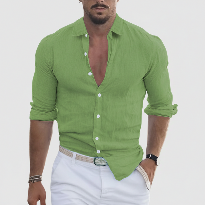 Ajuste Slim Collar Mandarin para Hombres