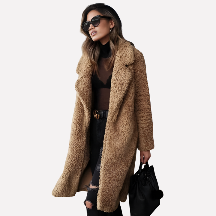 Abrigo Largo de Peluche para Mujeres