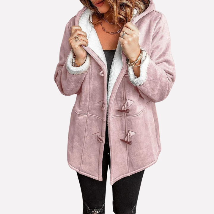 Chaqueta de Mujeres con Capucha y Cierre de Toggle