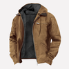 Chaqueta con capucha para hombres con bolsillos con cremallera