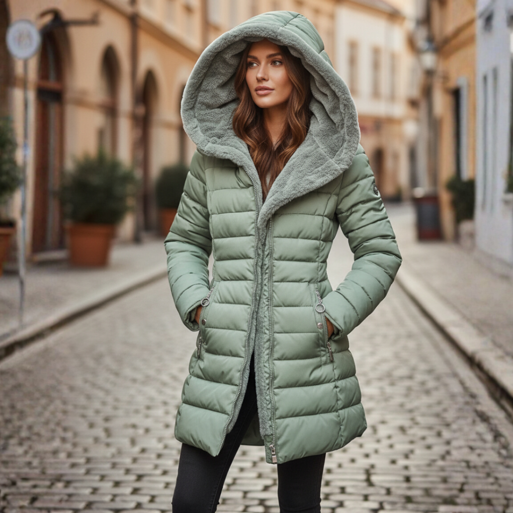 Chaqueta de Invierno con Capucha para Mujeres