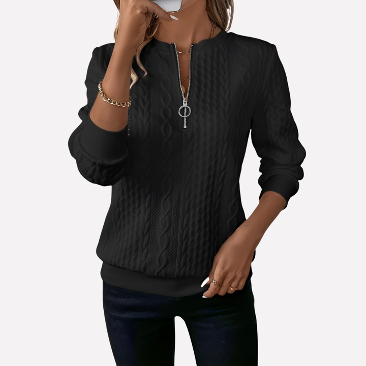 Suéter de Punto con Cremallera para Mujeres