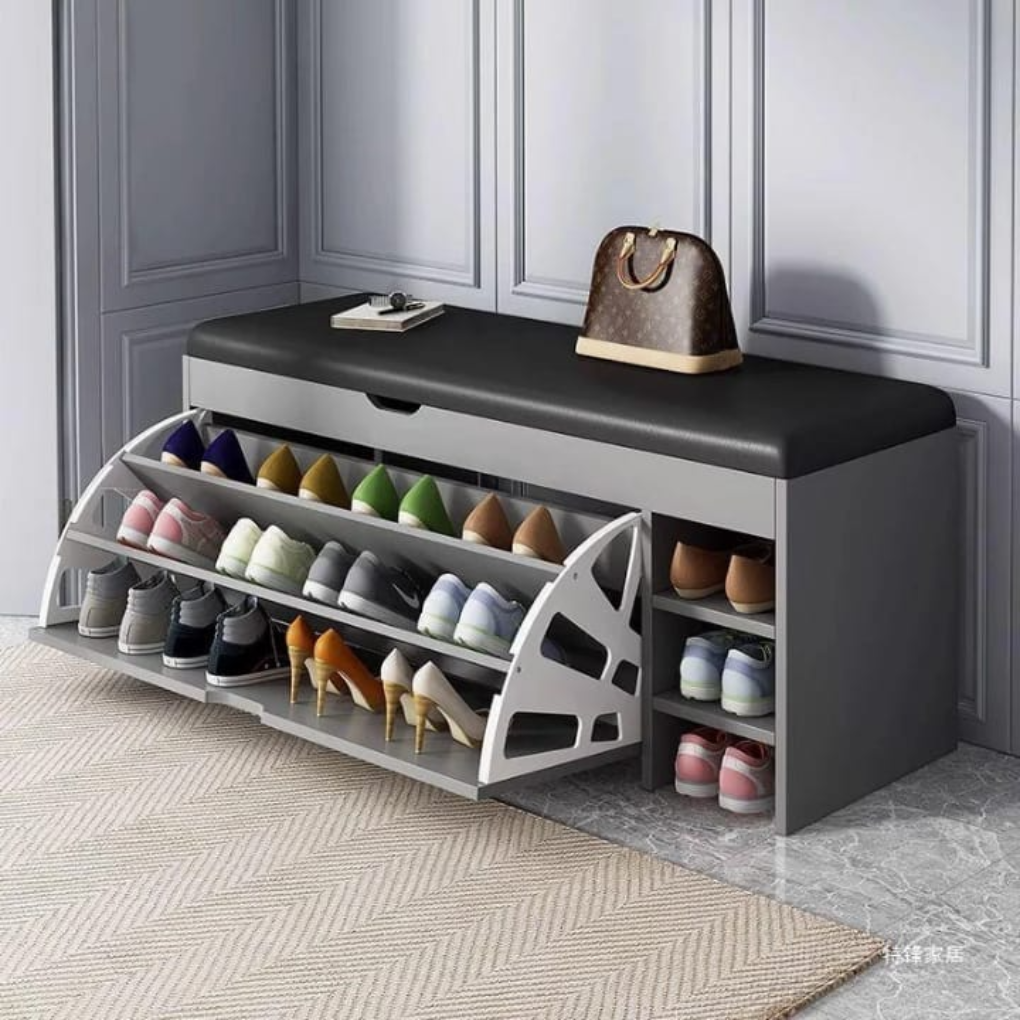 Gabinete de Zapatos 3 en 1 con Banco