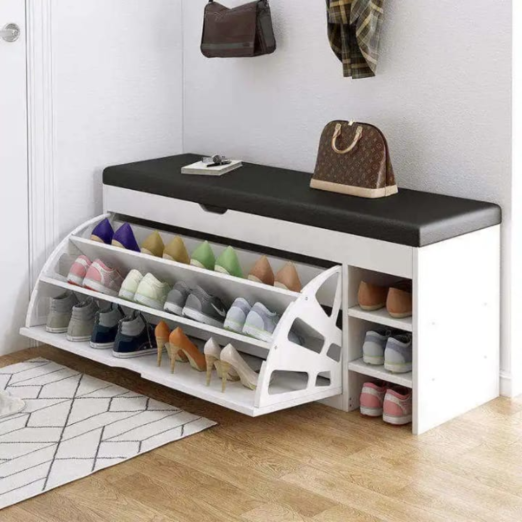 Gabinete de Zapatos 3 en 1 con Banco
