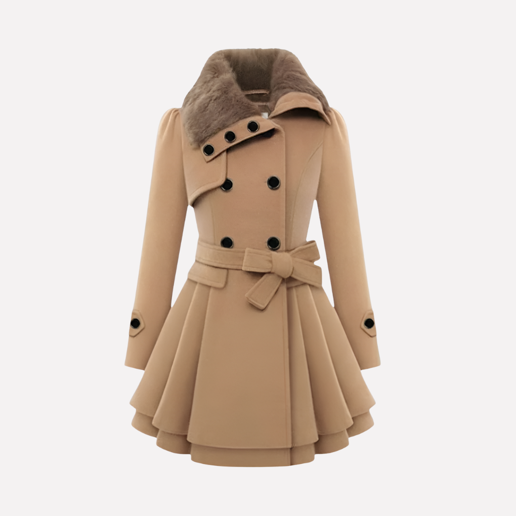 Abrigo de Invierno para Mujeres con Botones y Cinturón