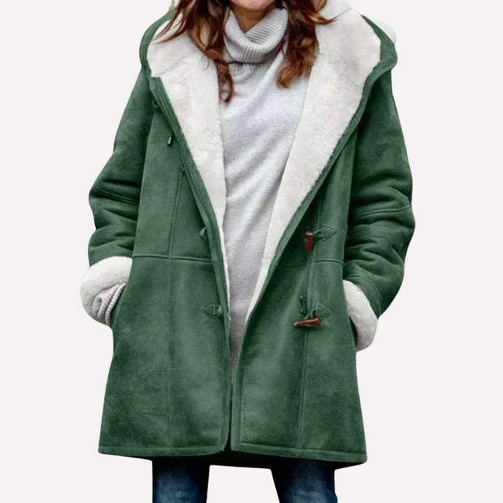 Chaqueta de Mujeres con Capucha y Cierre de Toggle