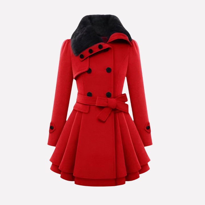 Abrigo de Invierno para Mujeres con Botones y Cinturón