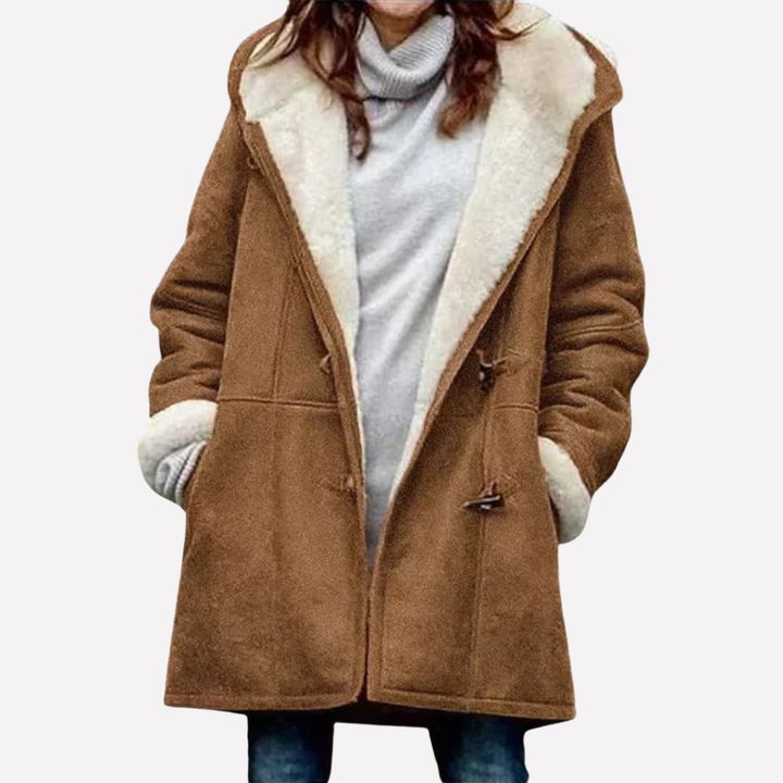 Chaqueta de Mujeres con Capucha y Cierre de Toggle