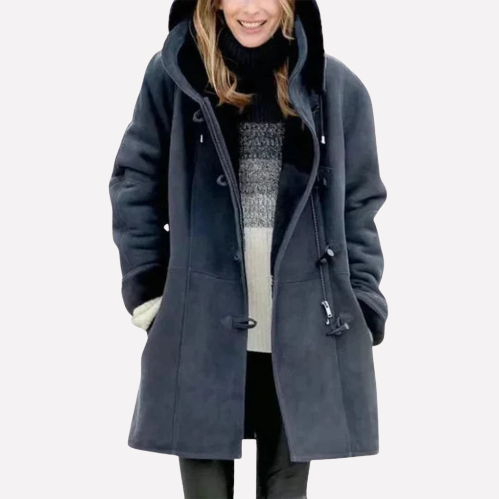 Chaqueta de Mujeres con Capucha y Cierre de Toggle