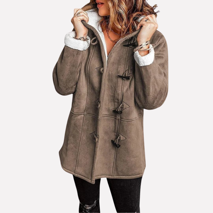 Chaqueta de Mujeres con Capucha y Cierre de Toggle