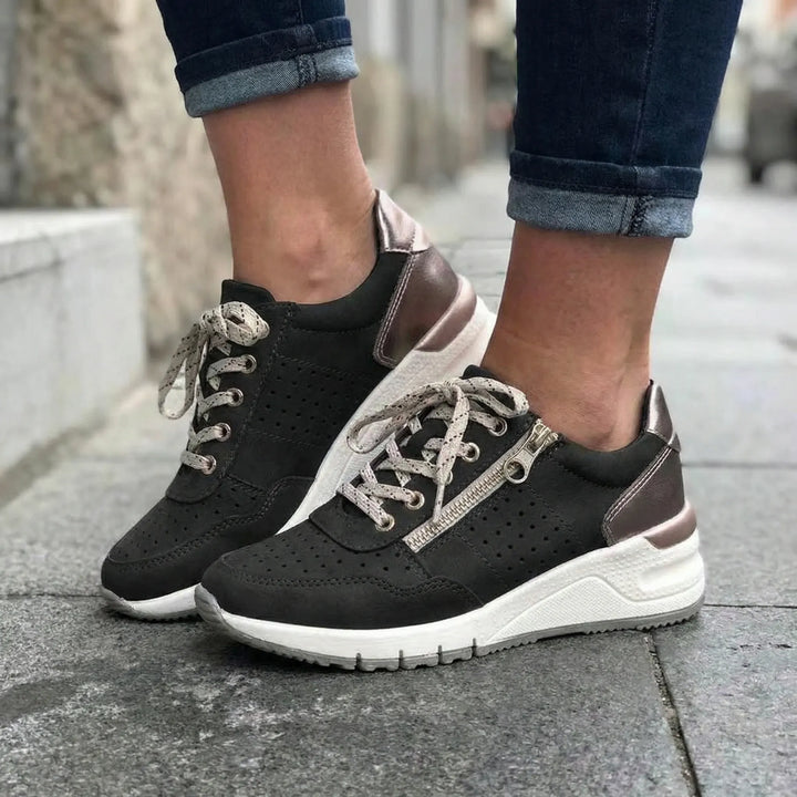 Chunkova - Zapatillas con suela de cuña gruesa