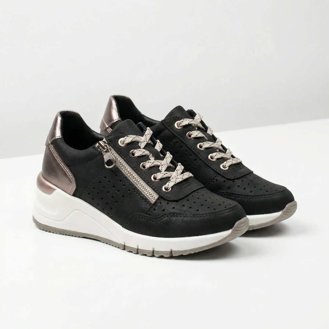 Chunkova - Zapatillas con suela de cuña gruesa