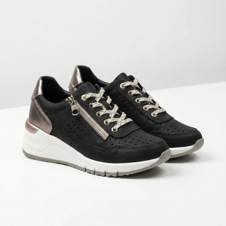 Chunkova - Zapatillas con suela de cuña gruesa