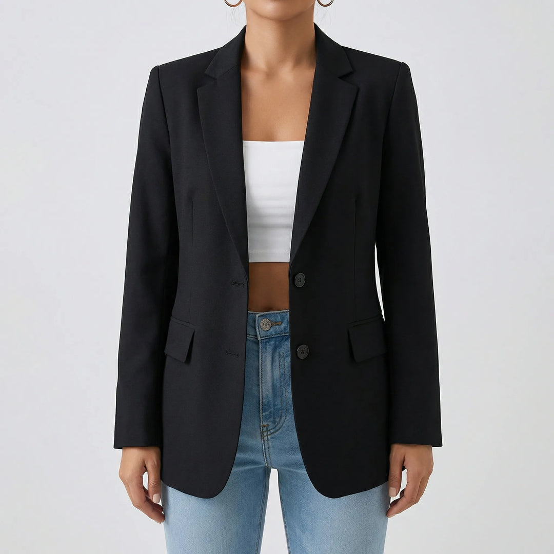 Claireux - Blazer estructurado de un solo botón para mujer