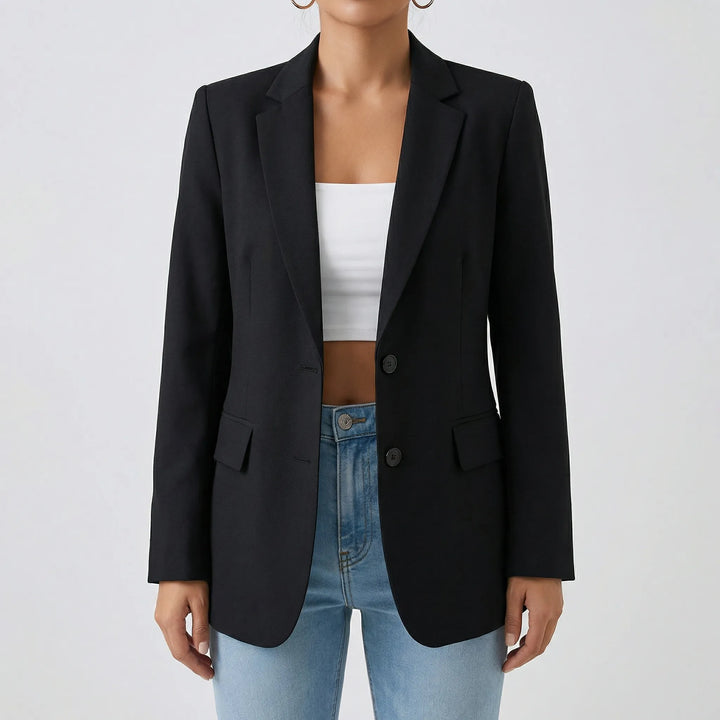 Claireux - Blazer estructurado de un solo botón para mujer